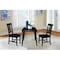 International Concepts 42 in. Solid Wood Round Dual Drop Leaf Dining Table with 2 Chairs in Black K46-42DL-C10-2 - alternate 2